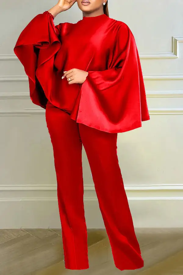 Batwing Sleeve Flowy Pant Set