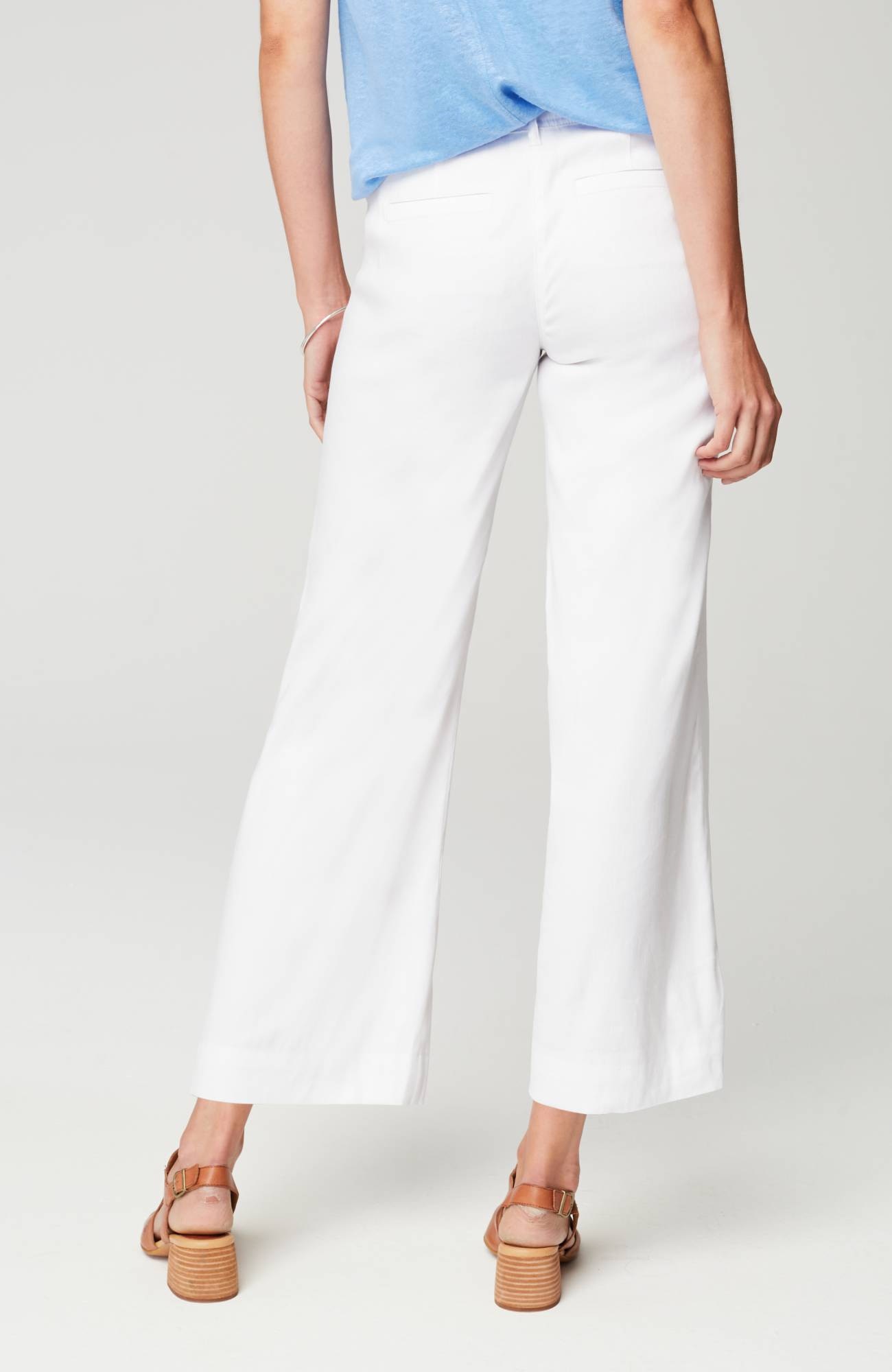 linen-stretch wide-leg crops