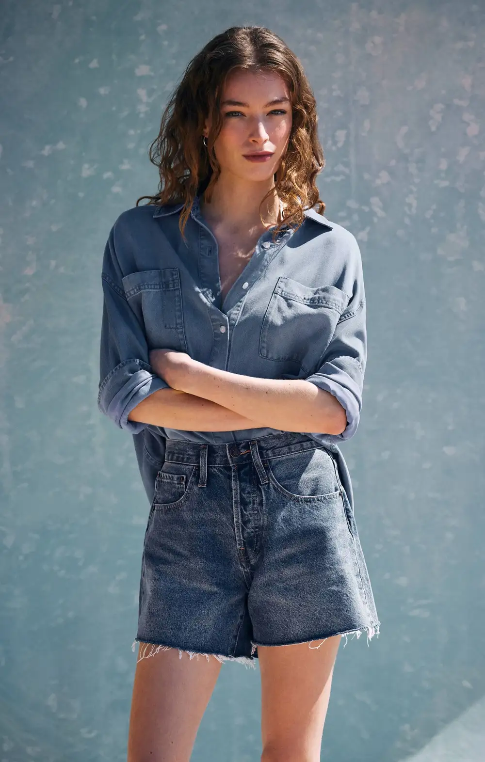 Colbie Chambray Top
