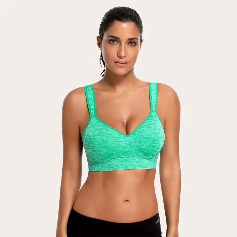 Full Coverage Seamless Medium Impact Sport Bras for Yoga Gym Workout