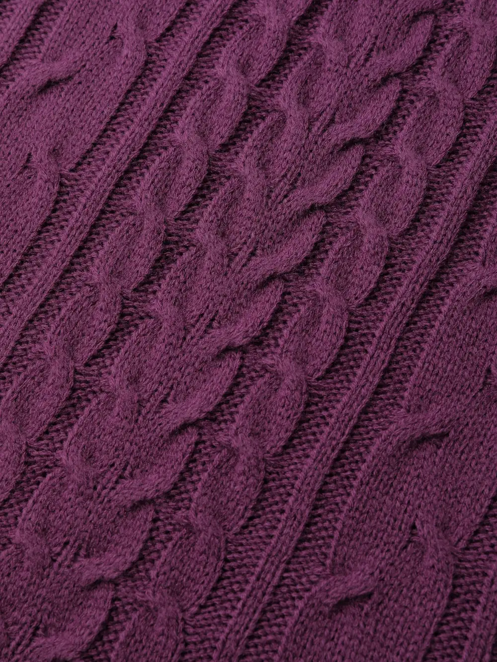 Drapey High Turtleneck Cable-Knit Pullover