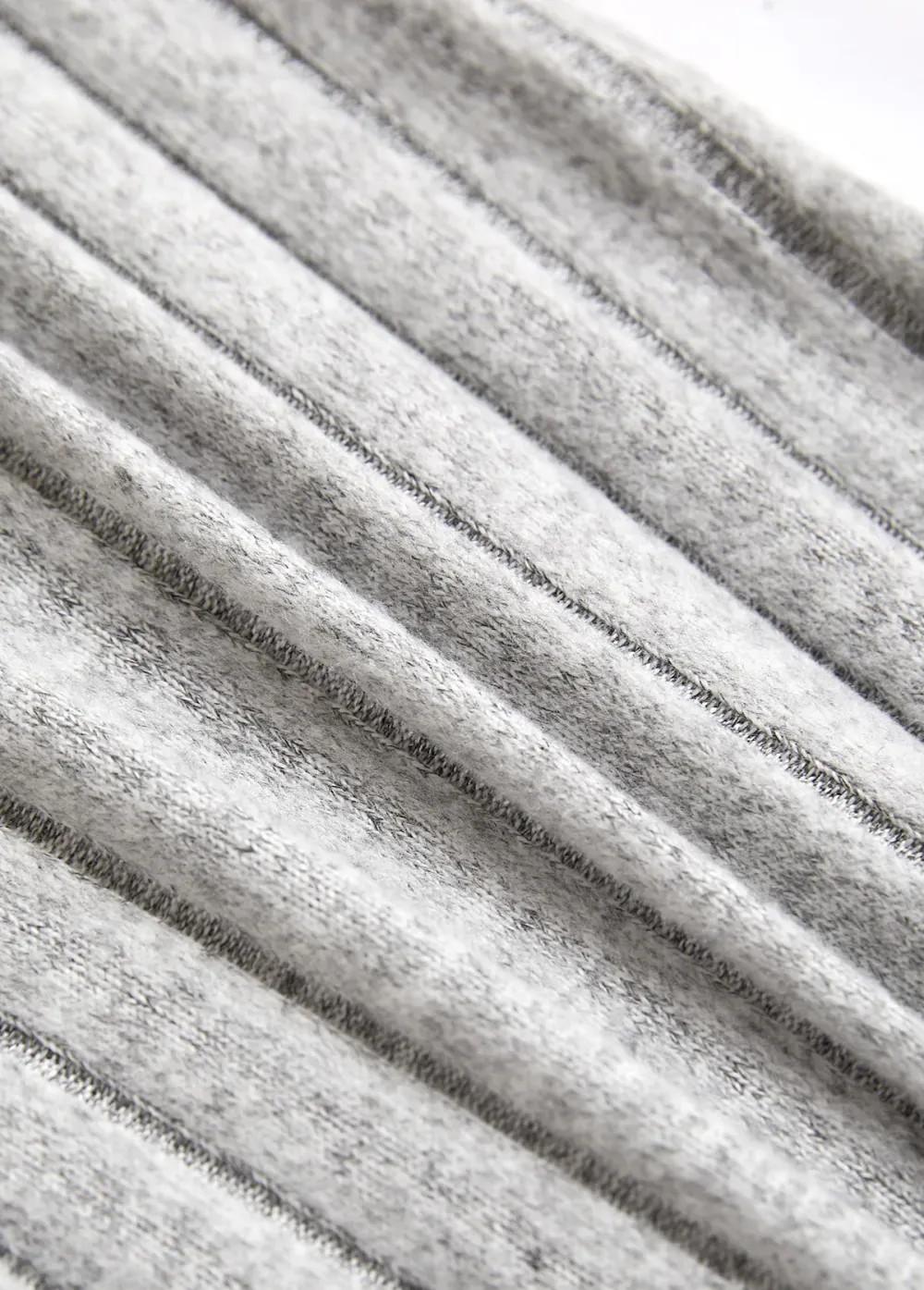 Light Grey Button Long Sleeve V Neck T Shirt