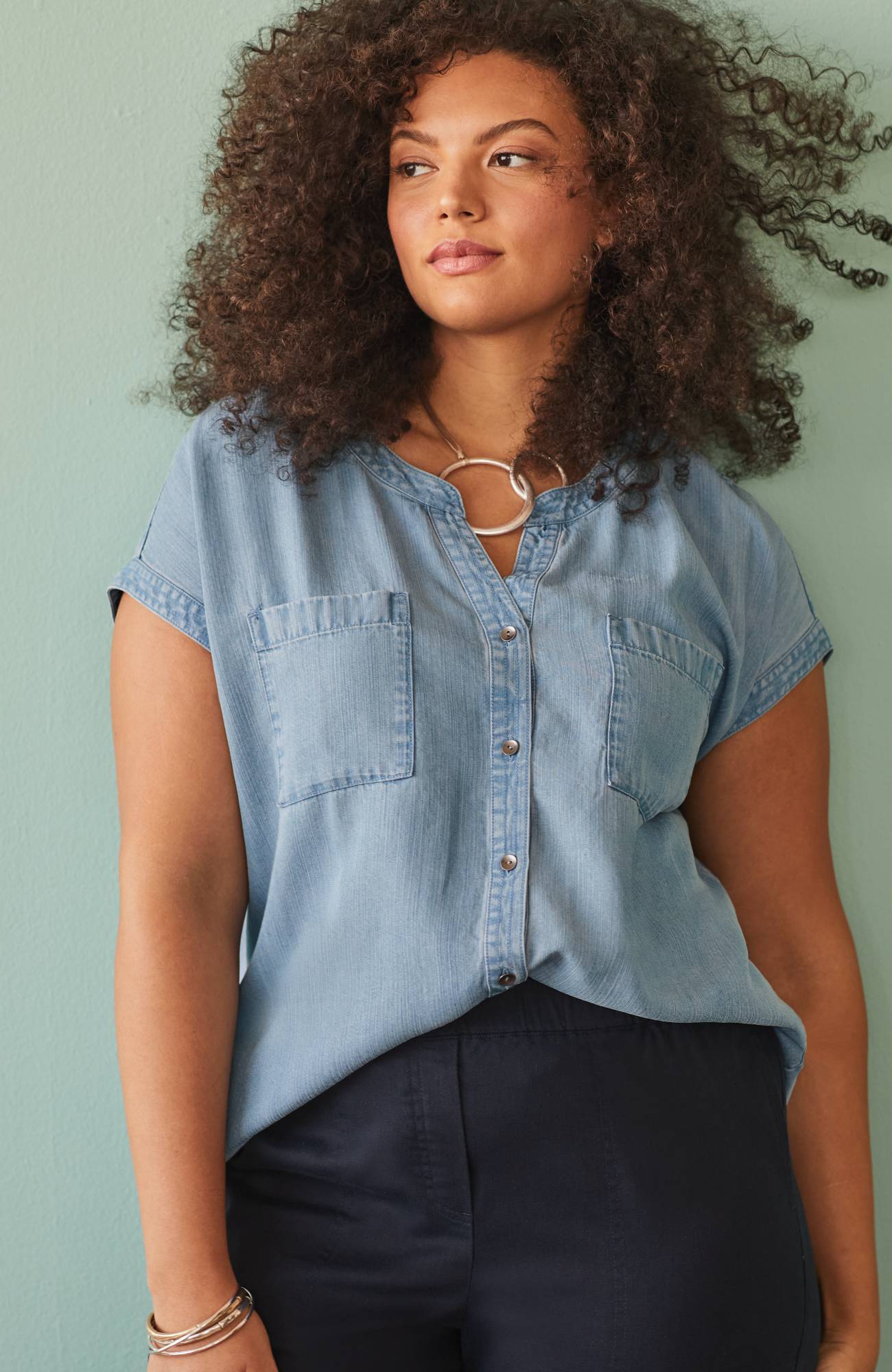 Indigo Patch-Pocket Shirt