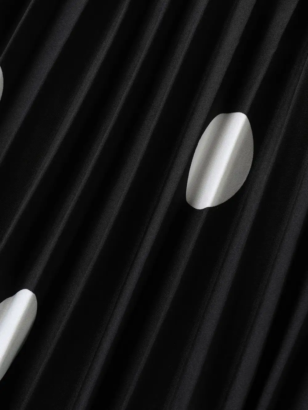 Polka Dots Stretchy Waist Midi Dress