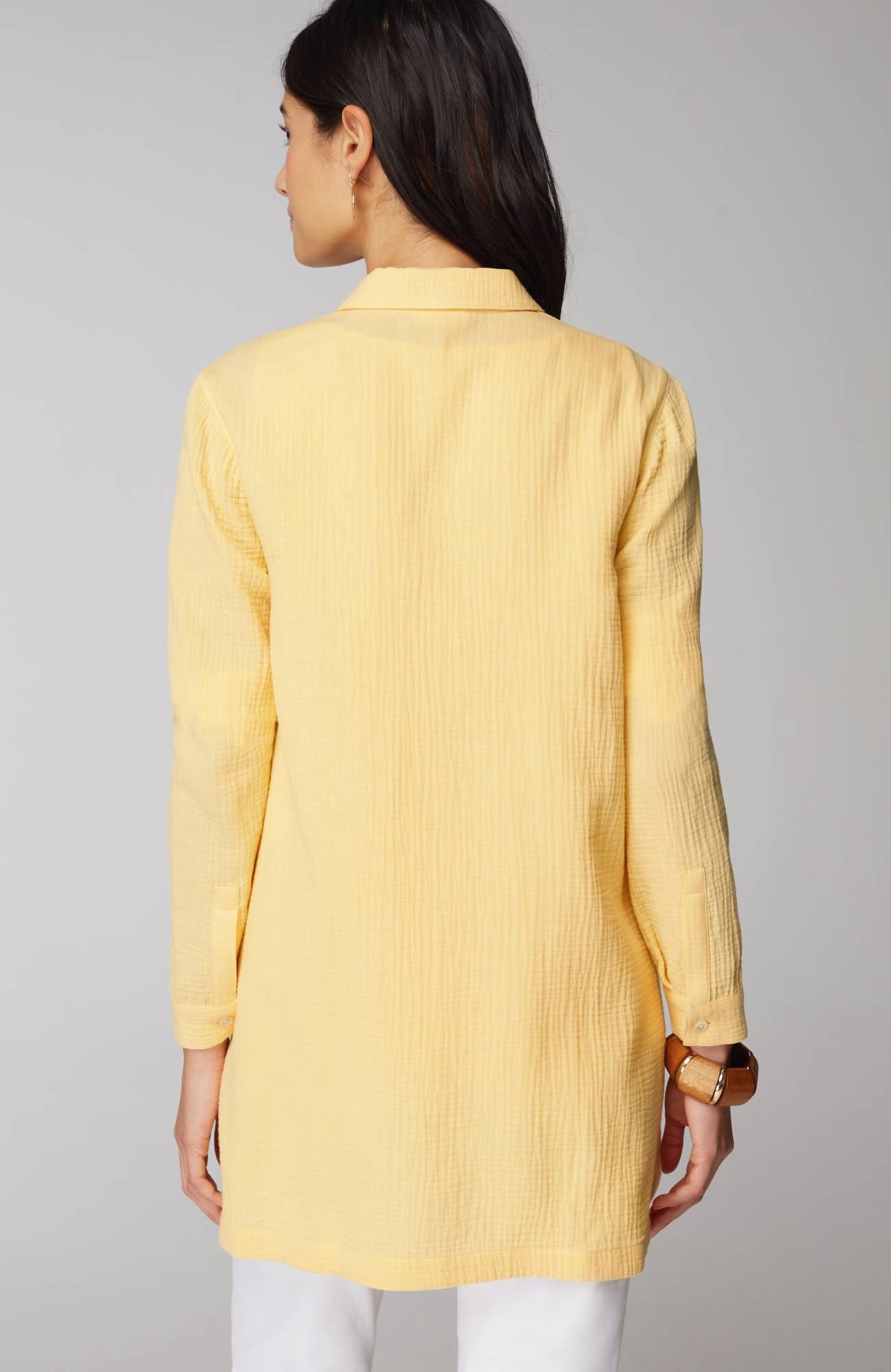 Cotton-Gauze Split-Hem Tunic