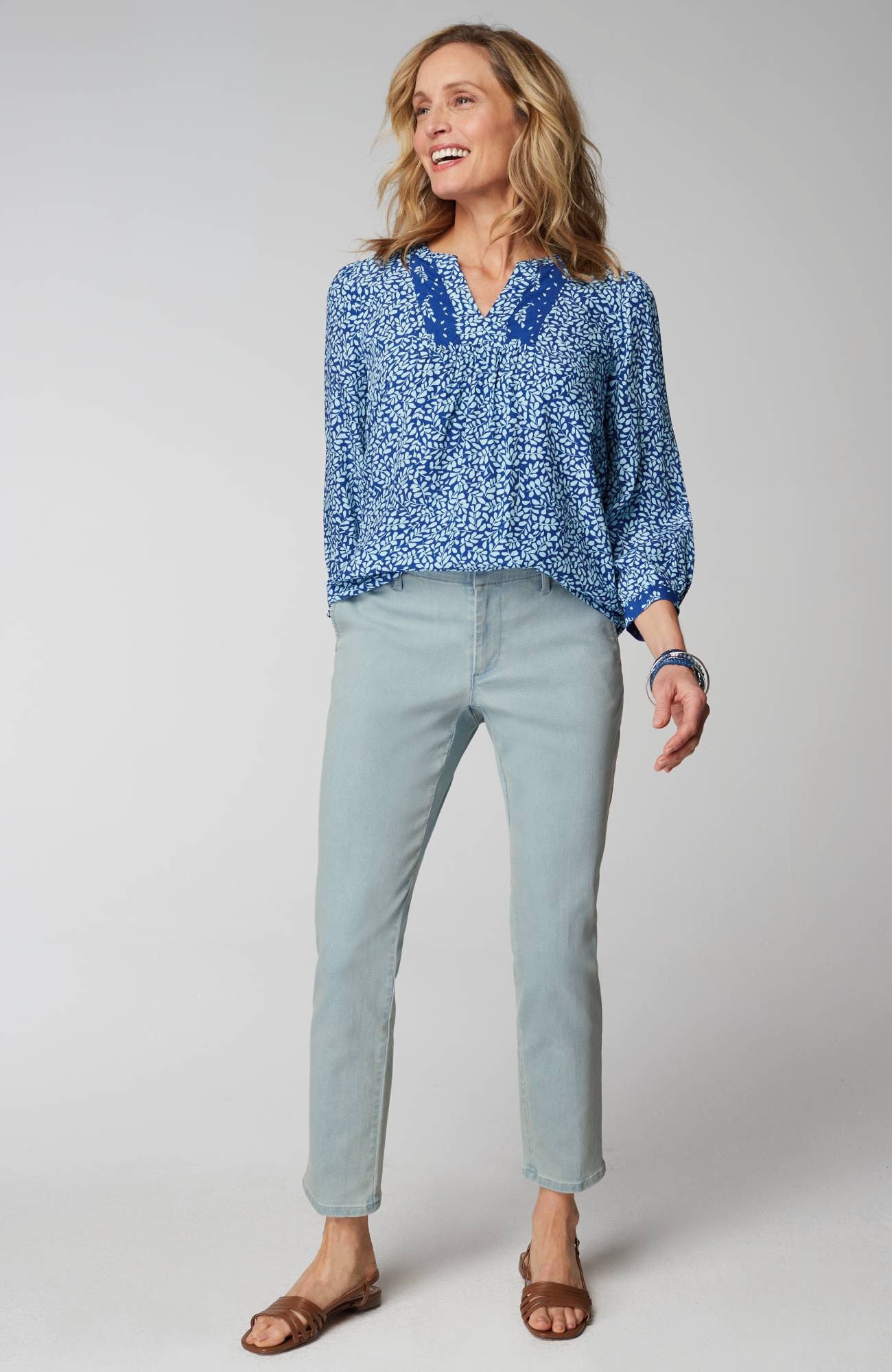 Slim-Leg Denim Trousers