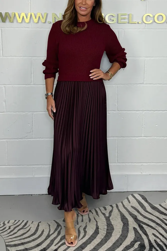 Long Sleeve Jumper & Pleated Bottom Dress