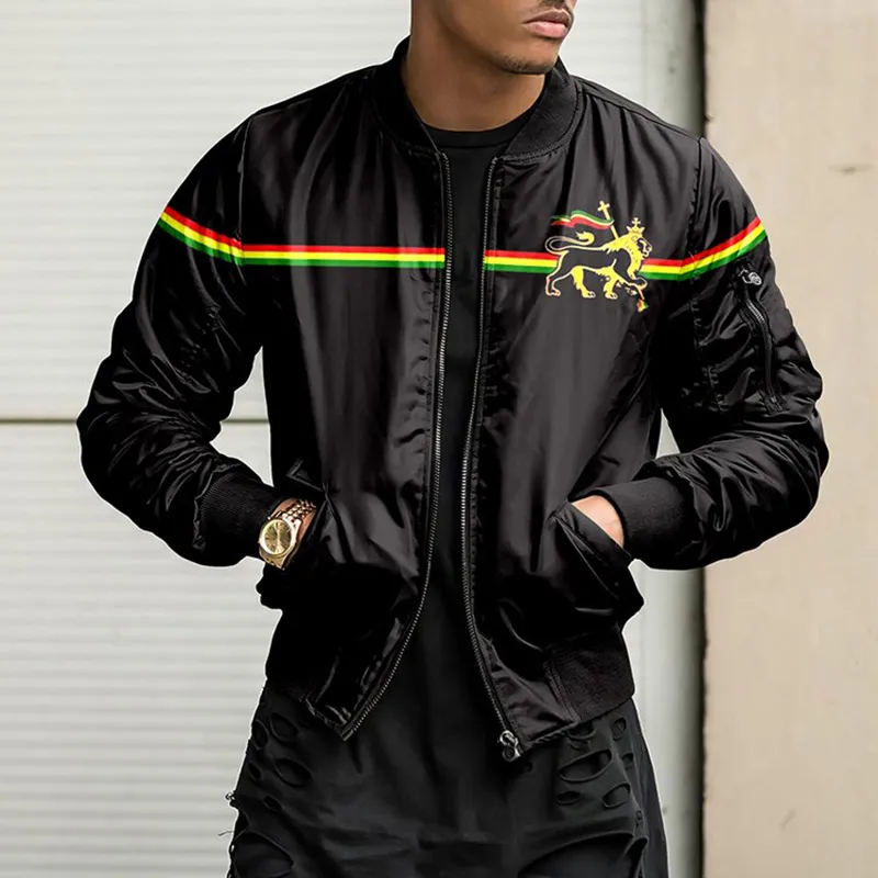 Men's Casual Versatile Printed Jacket