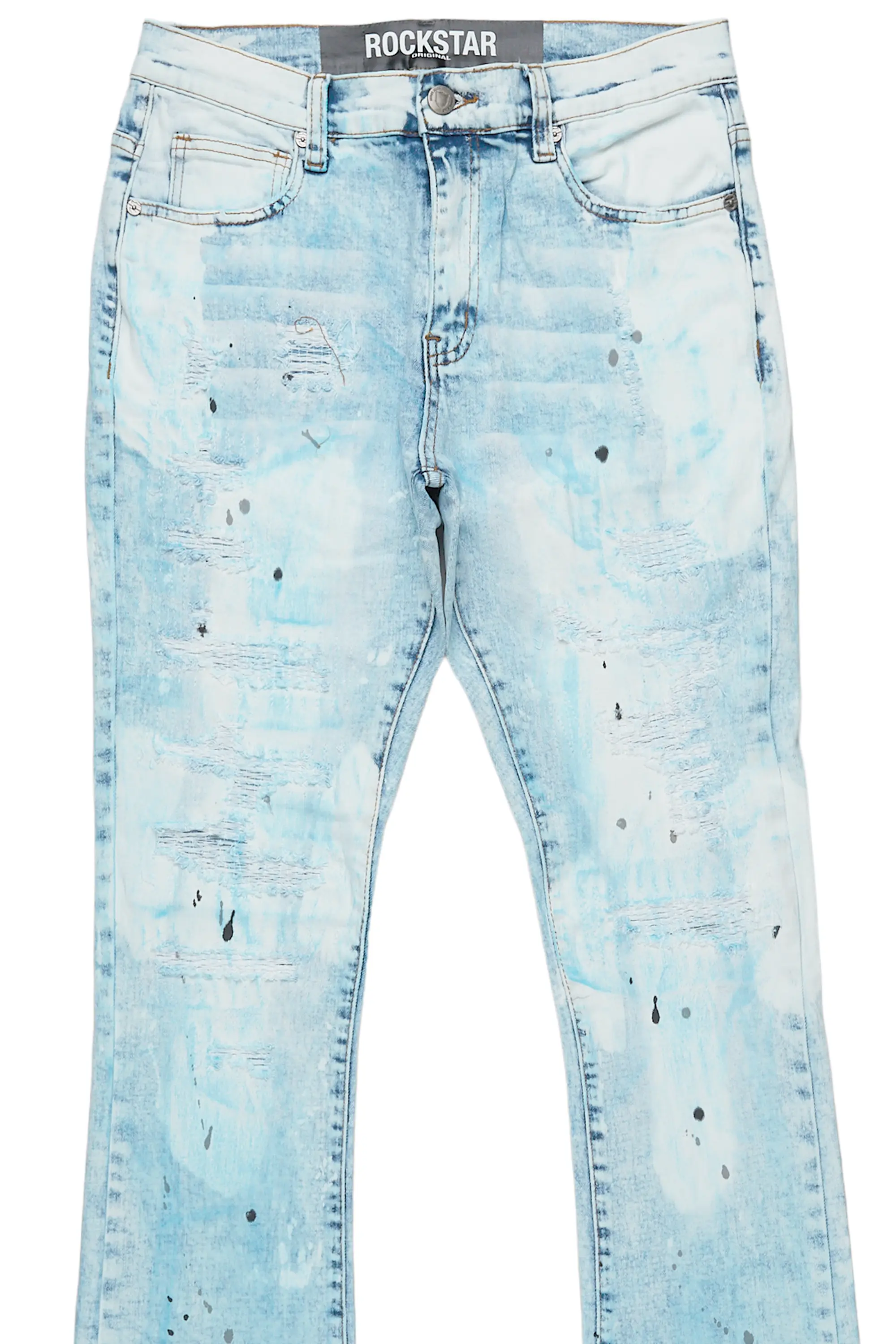 Cantu Light Blue Stacked Flare Jean