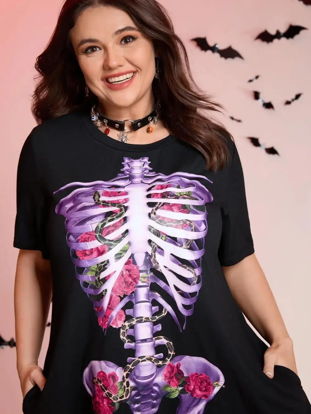 Spooky Skull Supersoft Tunic Mini Dress