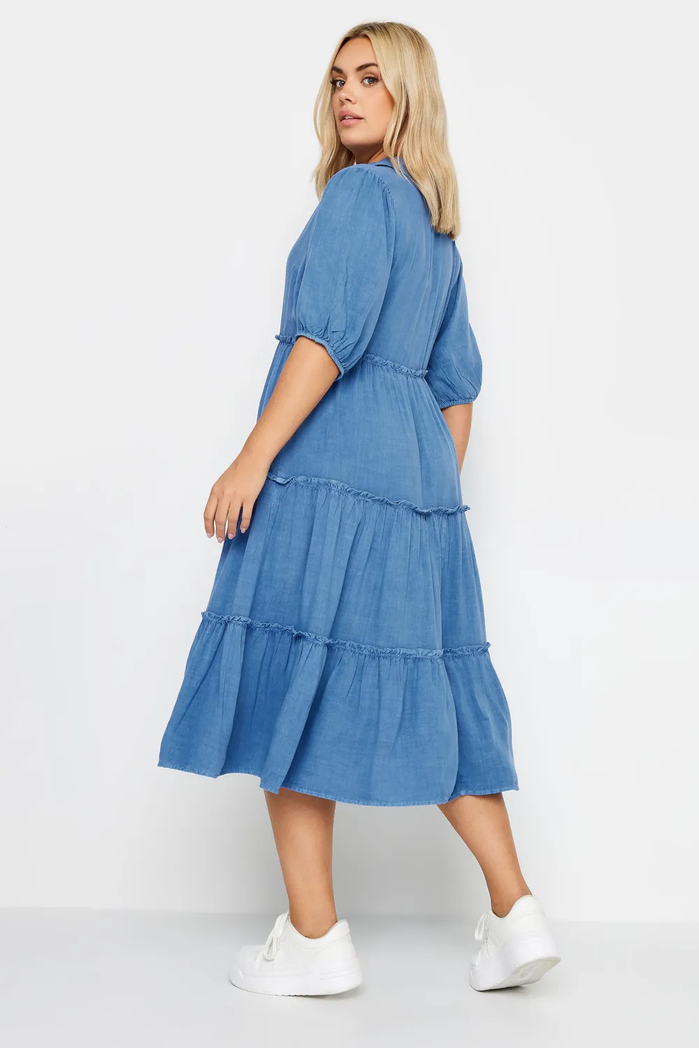 YOURS Curve Charcoal Grey Midi Shirt Dress