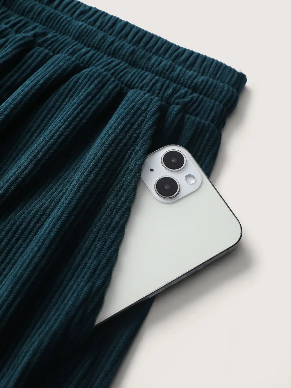 Textured Slit Drawstring Wide-Leg Pants