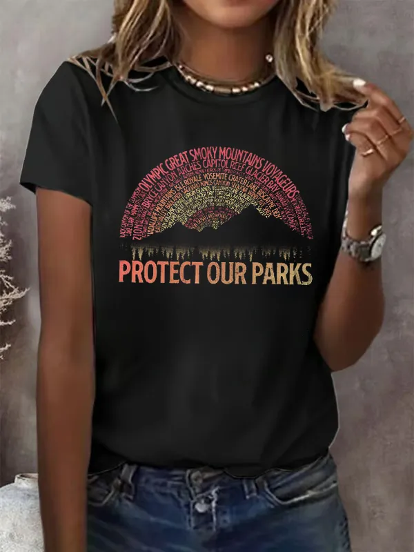 Protect Our Parks Word Art Comfort Colors T-Shirt
