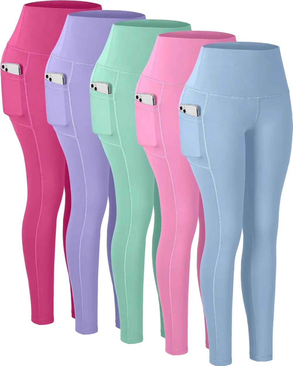 Leggings with Pockets for Women, High Waisted Tummy Control Workout Yoga Pants