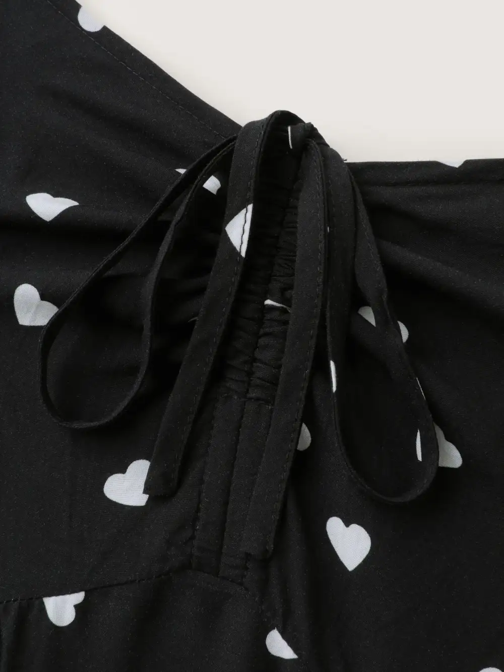 Supersoft Hearts Back Cut-Out Drawstring Midi Dress