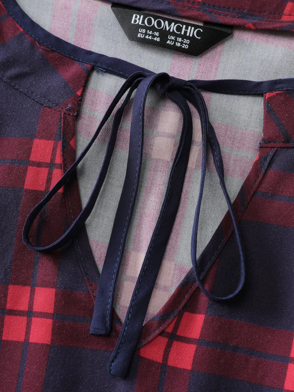 Holiday Plaid Waist-Tie Maxi Dress