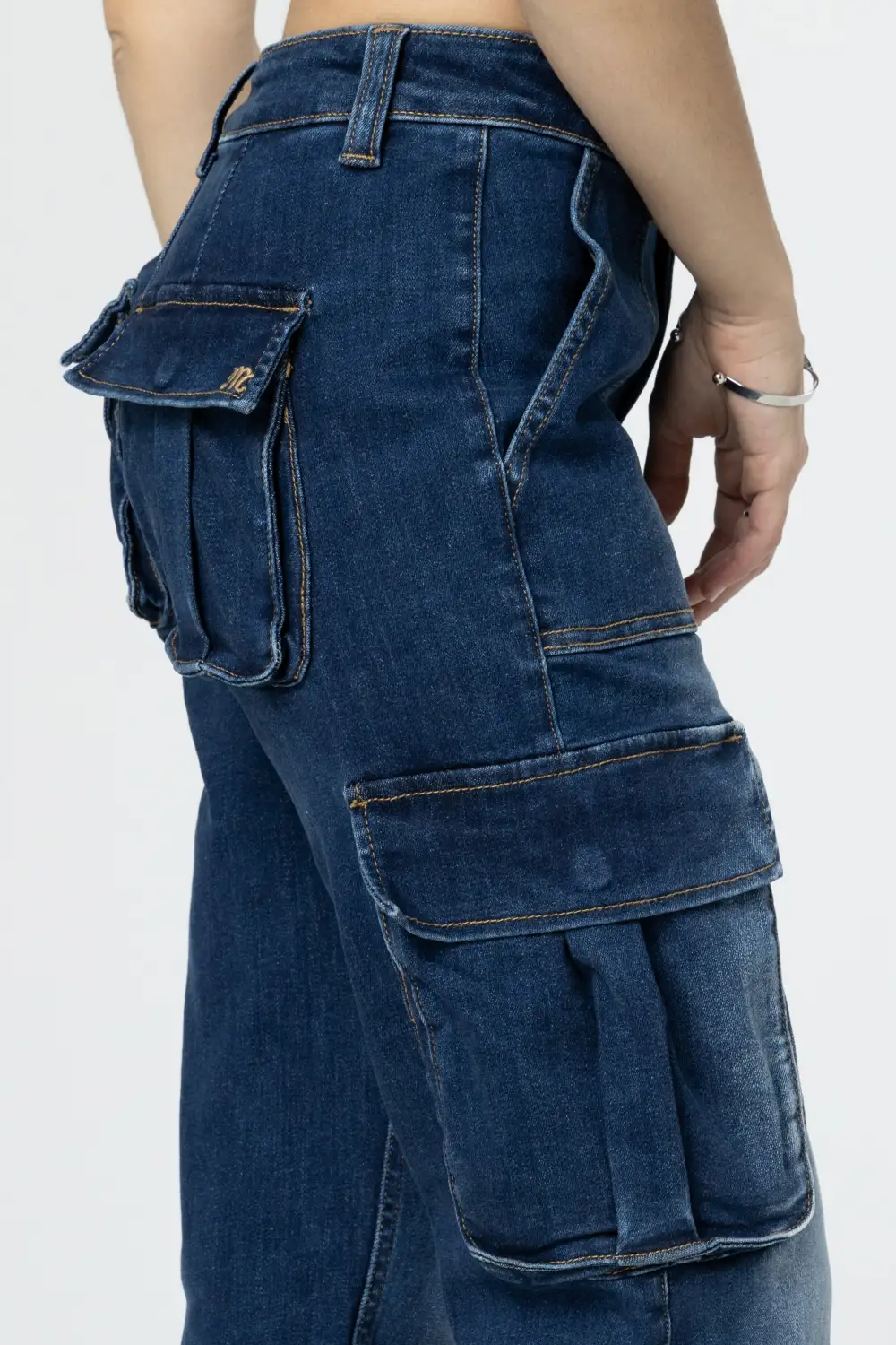 Denim Cargo Jeans