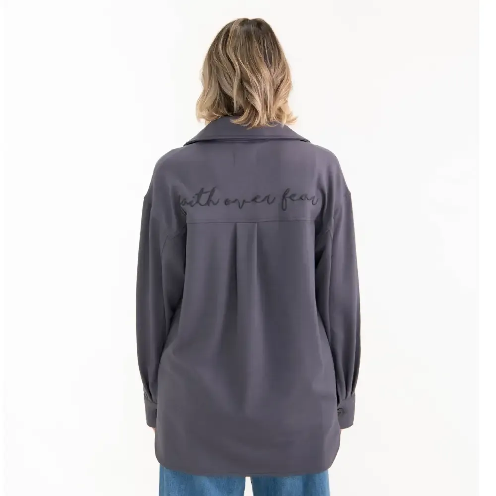 Faith Over Fear French Terry Shacket