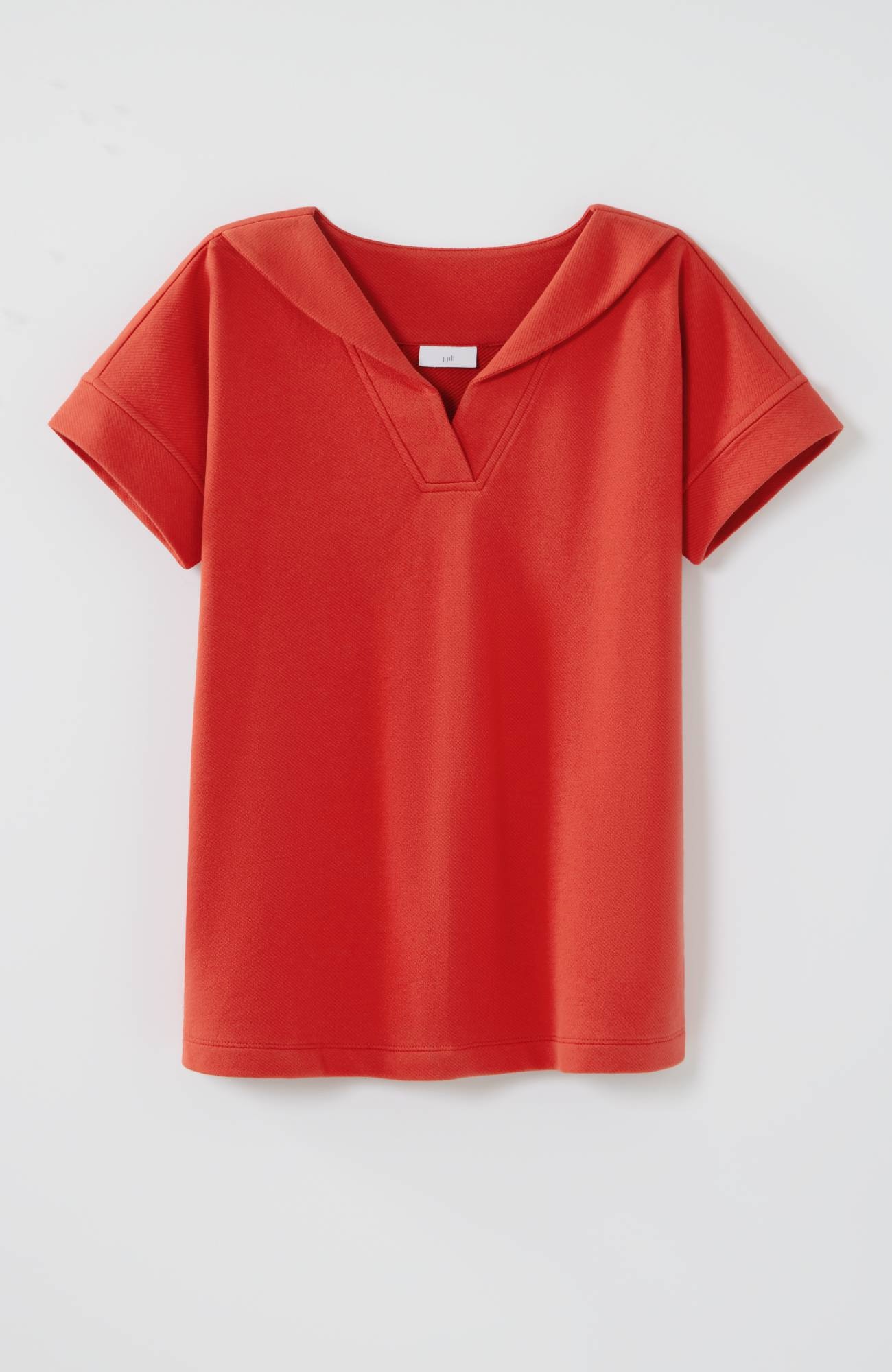 Collared Short-Sleeve Sweatshirt