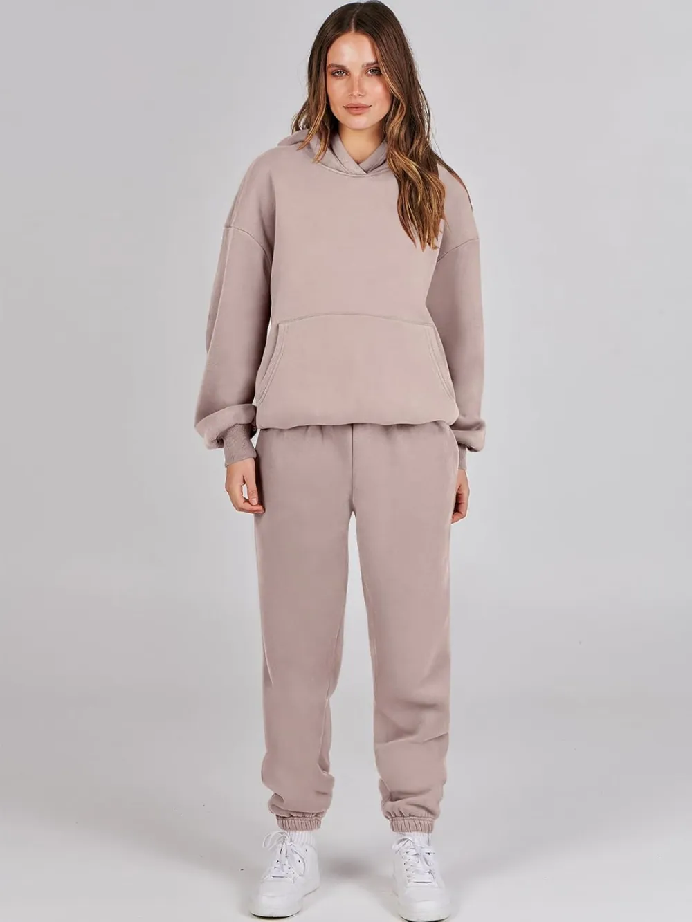 (Clearance Sale $1.99⚡) 2024 Women's Fall Oversized Casual Hoodie Two Piece Sweatshirt Jogging Pants Sweatshirt Set