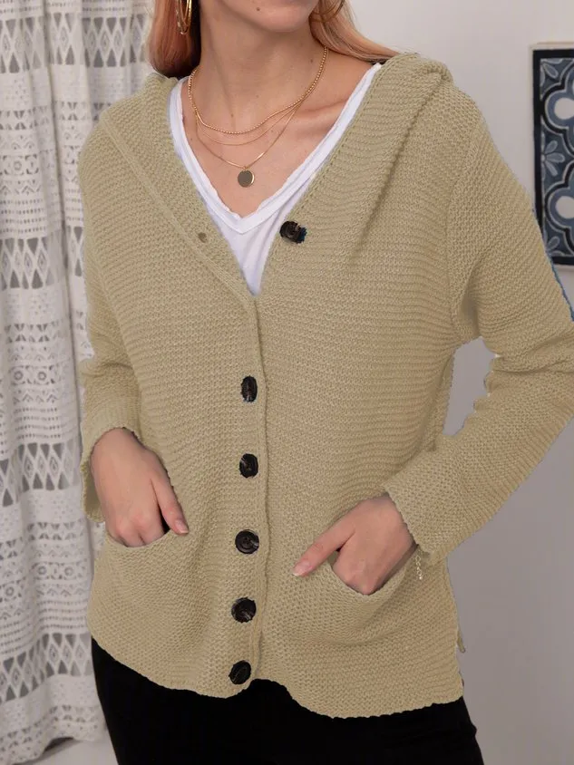 Hooded Knitted Cardigan Sweater Sweater coat for Women