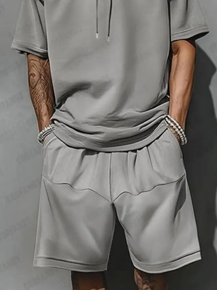 Casual Loose Fit Hooded Sports Set