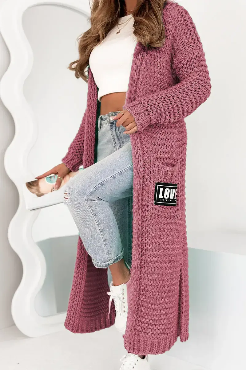 Women's Knitted Casual Long Cardigan