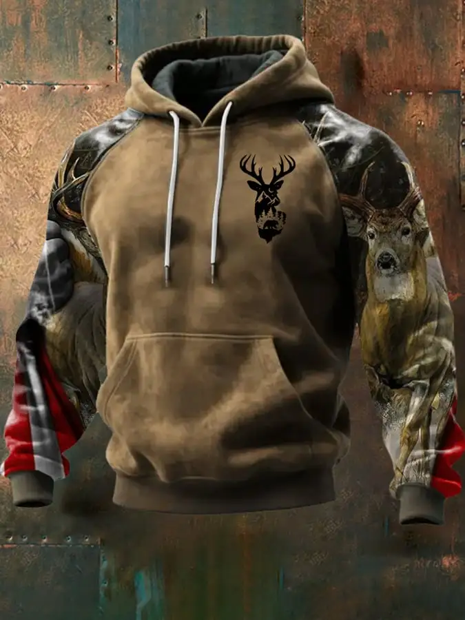 Men's Western Elk Raglan Sweatshirt