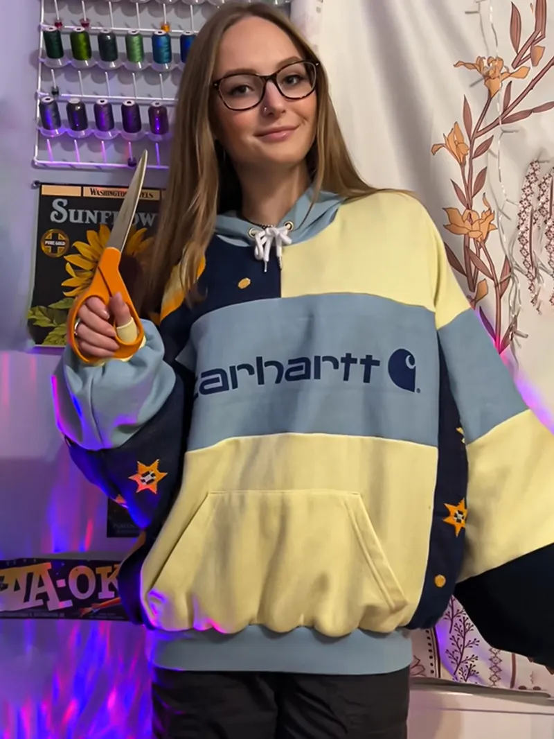 Yellow Streetwear Leisure Hoodie Sweatshirts
