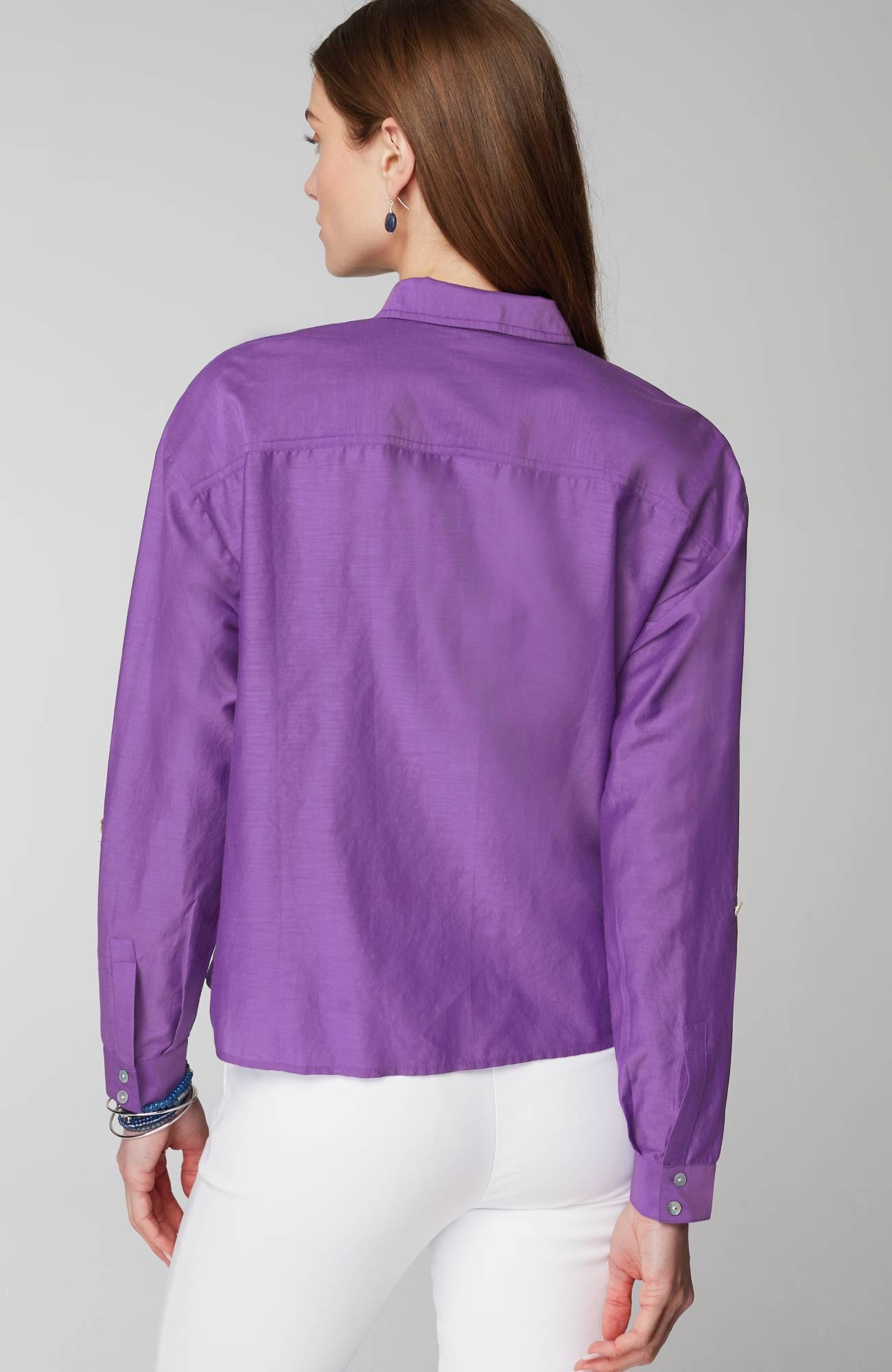 Cotton-Silk Twist-Front Top