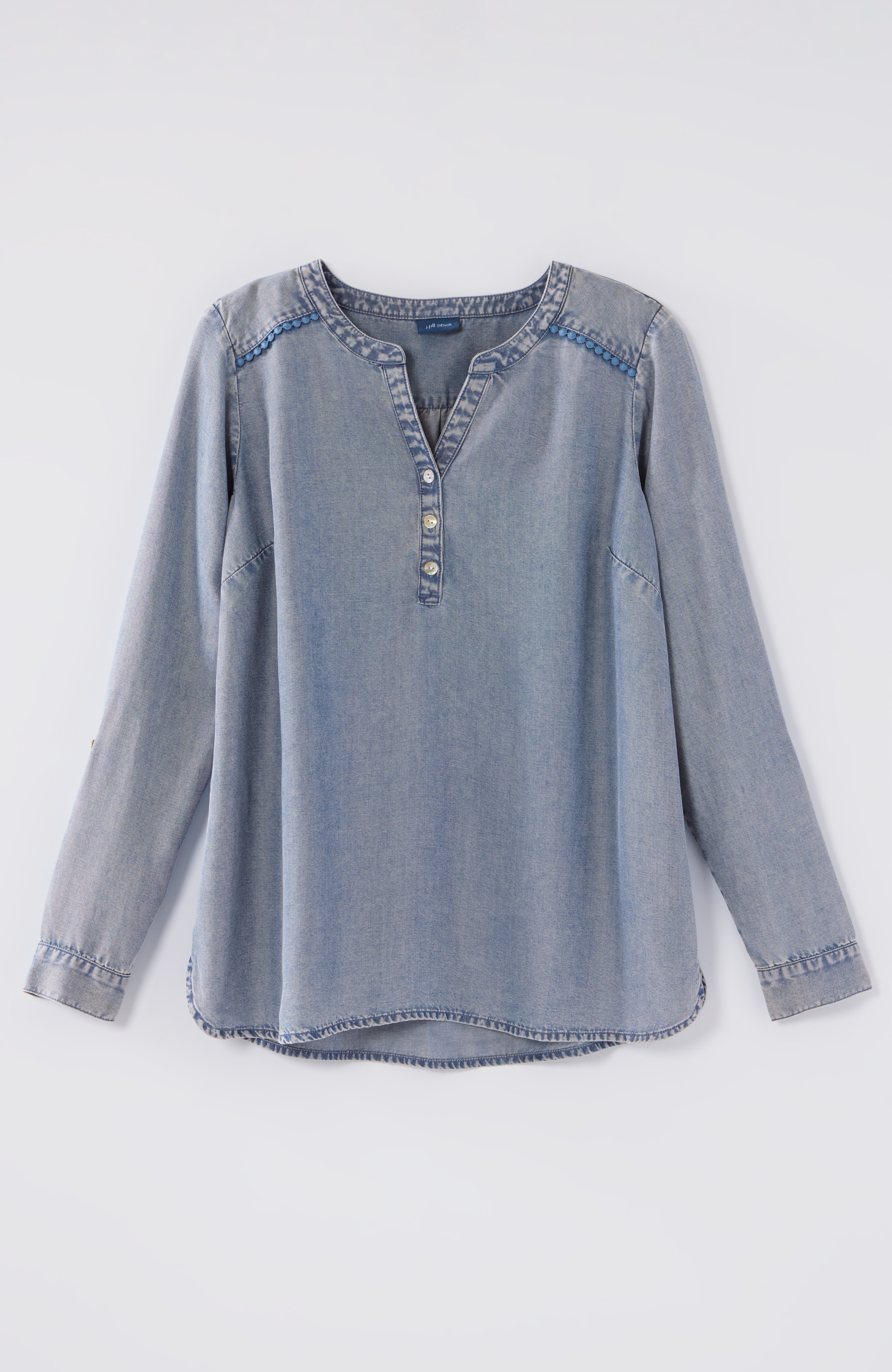Trimmed Indigo Top