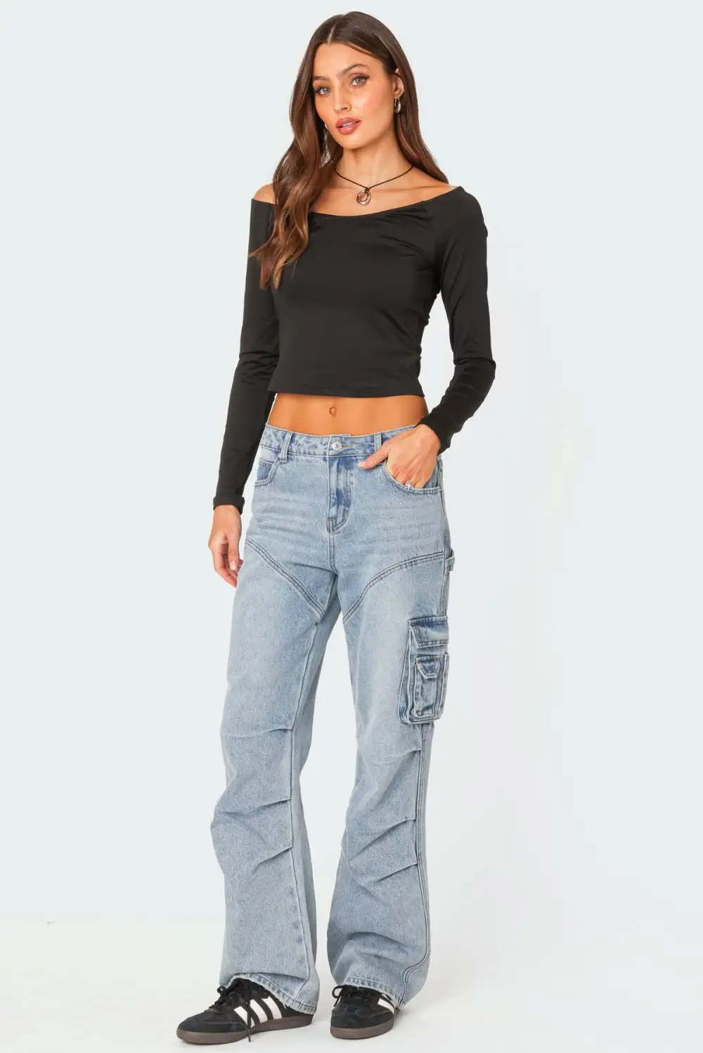 Tahlia V Neck Off Shoulder Top