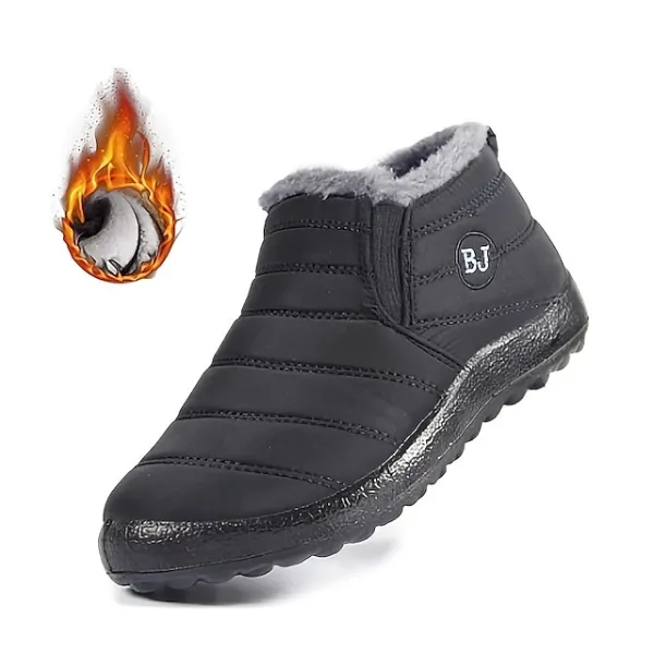 Women's Sneakers Boots Snow Boots Plus Size Winter Boots Daily Fleece Lined Booties Ankle Boots Winter Flat Heel Round Toe Plush Casual Comfort Elastic Fabric Loafer Solid Color Black Red Blue