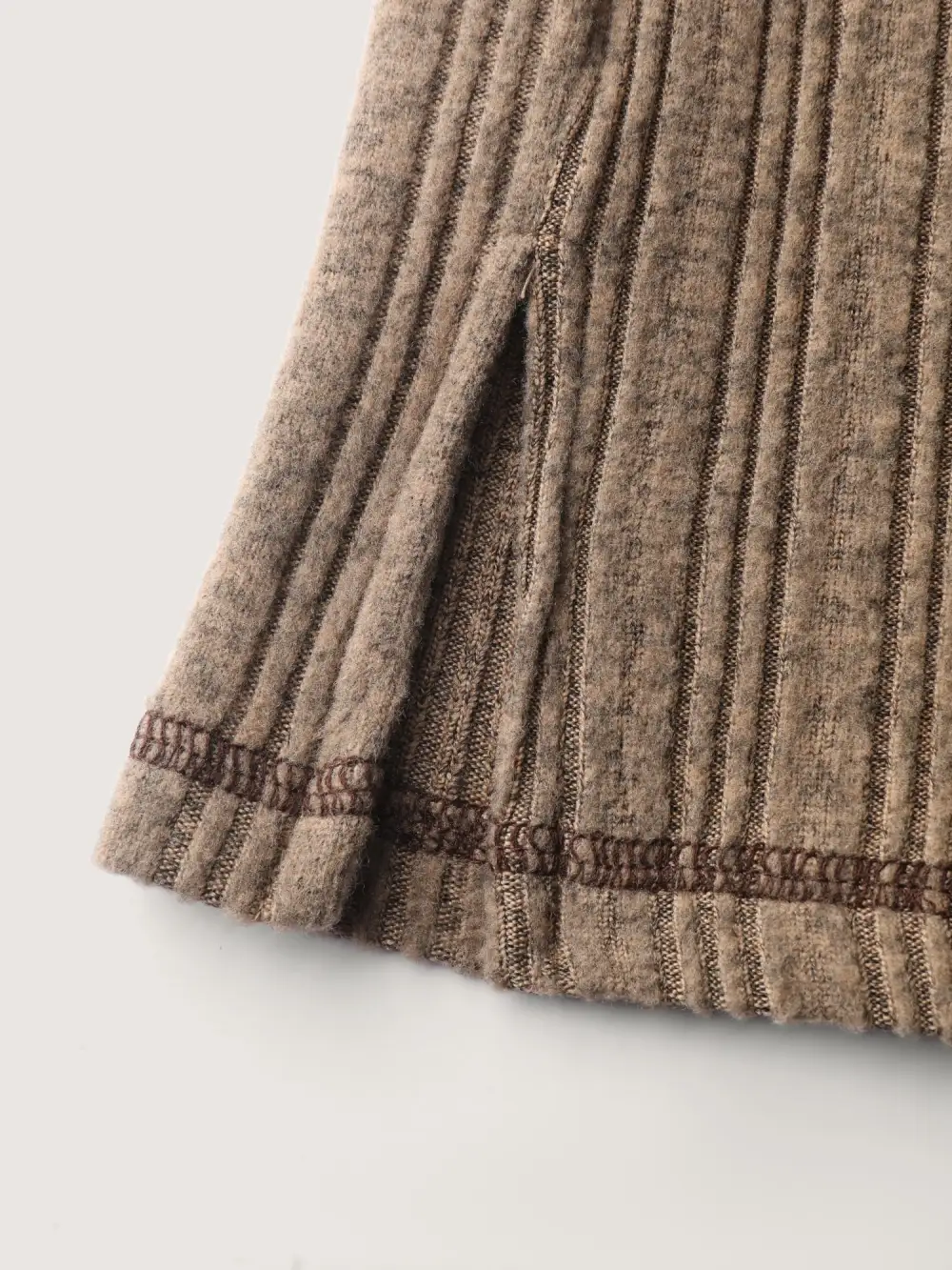 Textured Patch Pocket Round Neck Sweatshirt