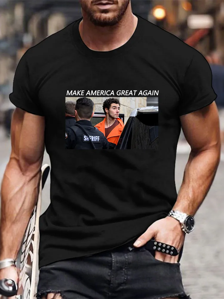 Men'S DenyMake America Great Again Short Sleeve Round Neck Pure Cotton T-Shirt