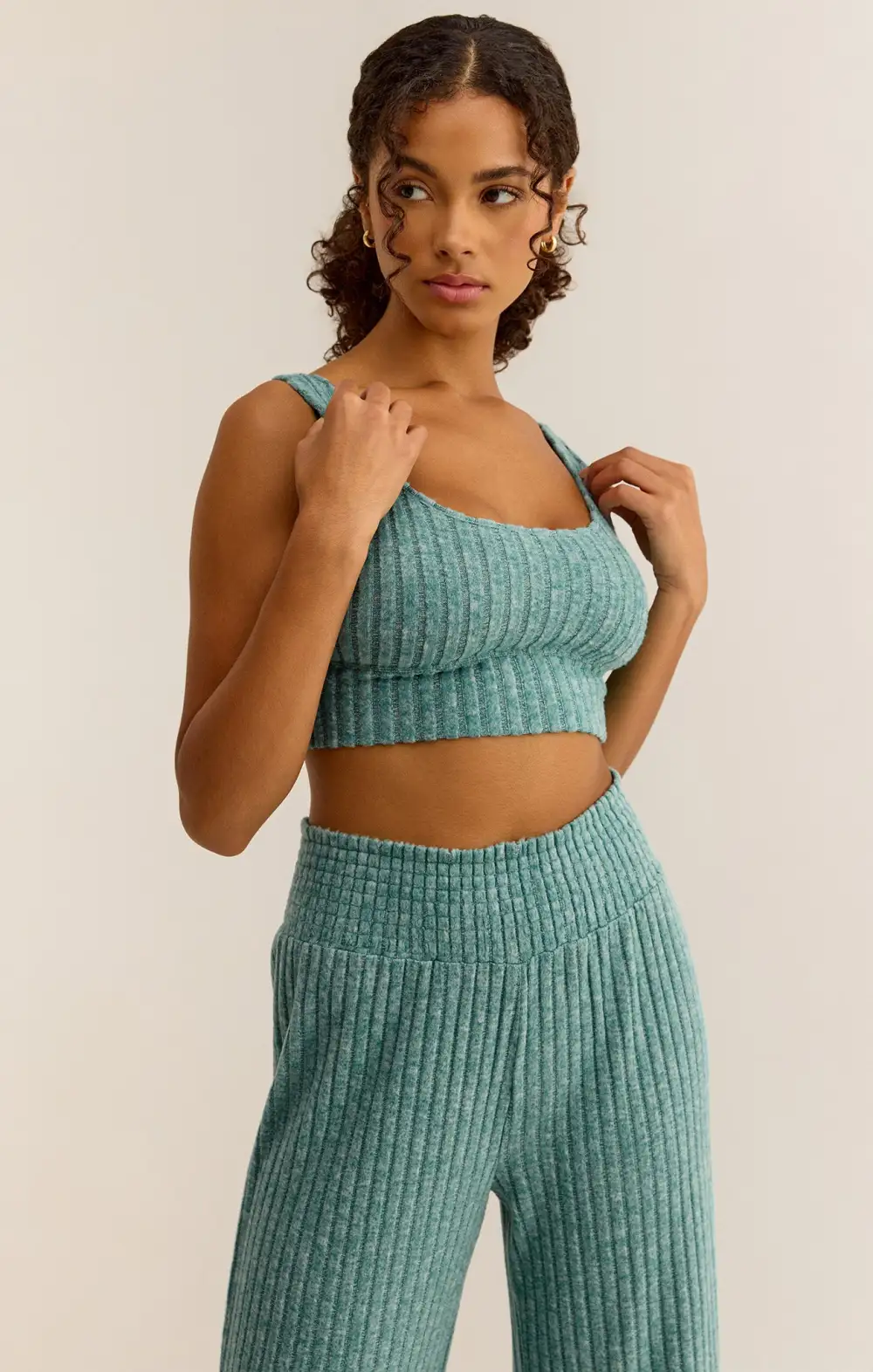 Zoe Silky Rib Tank Bra