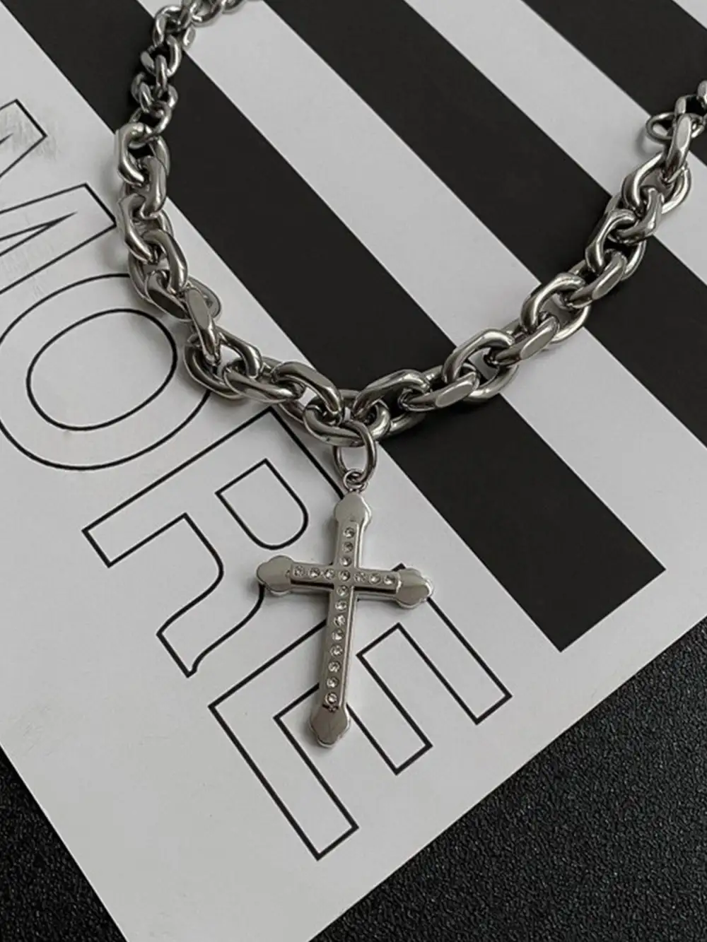 Black Cross Necklace -1131