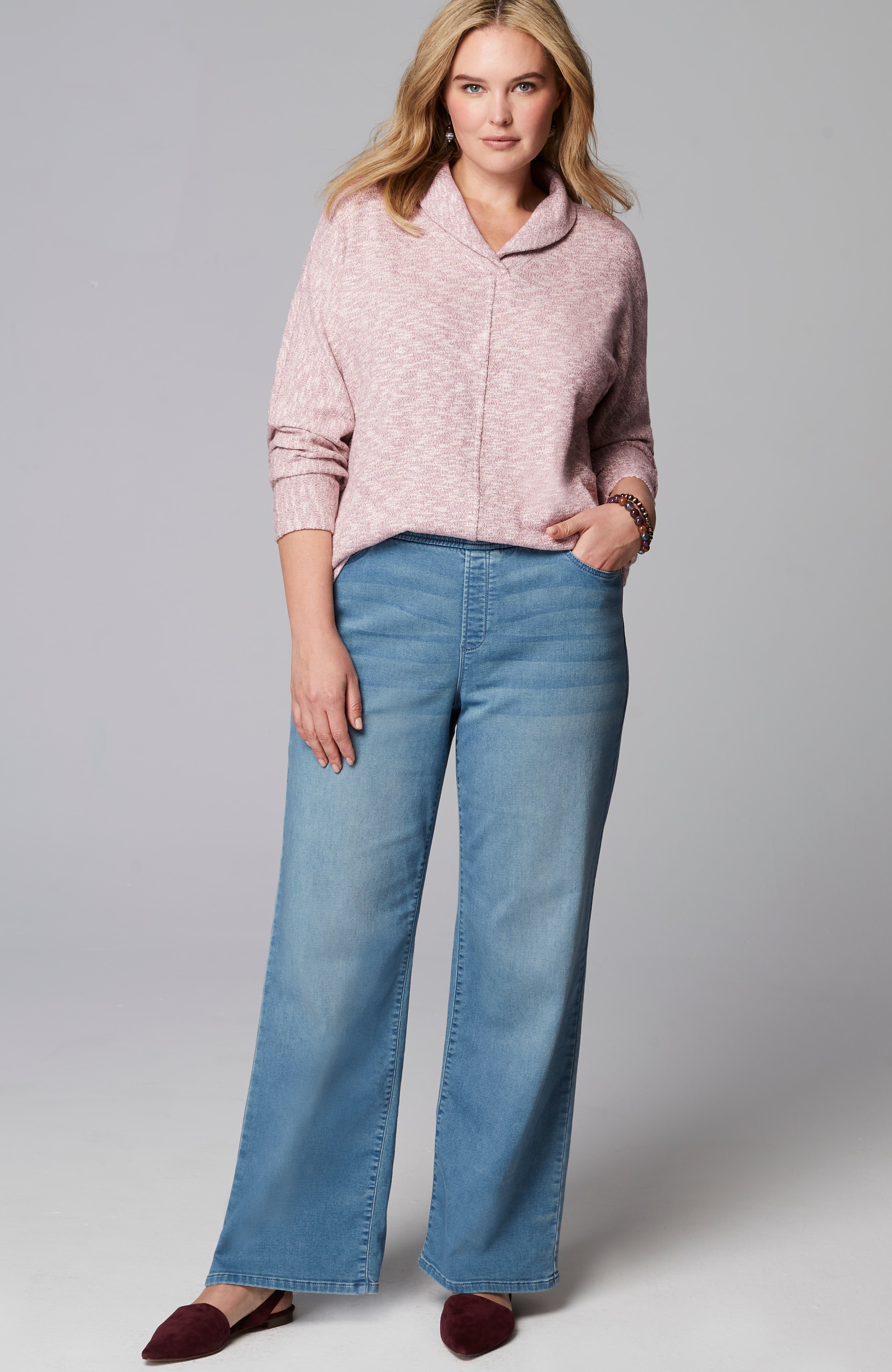 Pure Jill Shawl-Collar Dolman Top