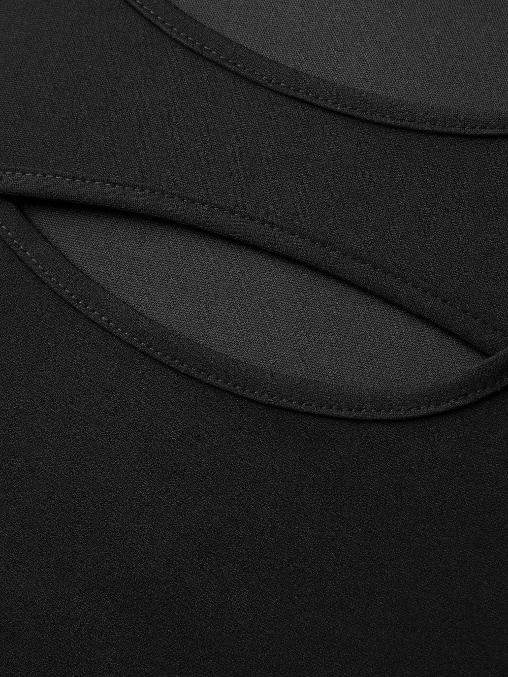 Sequin Sleeve Cut-Out Neck Top