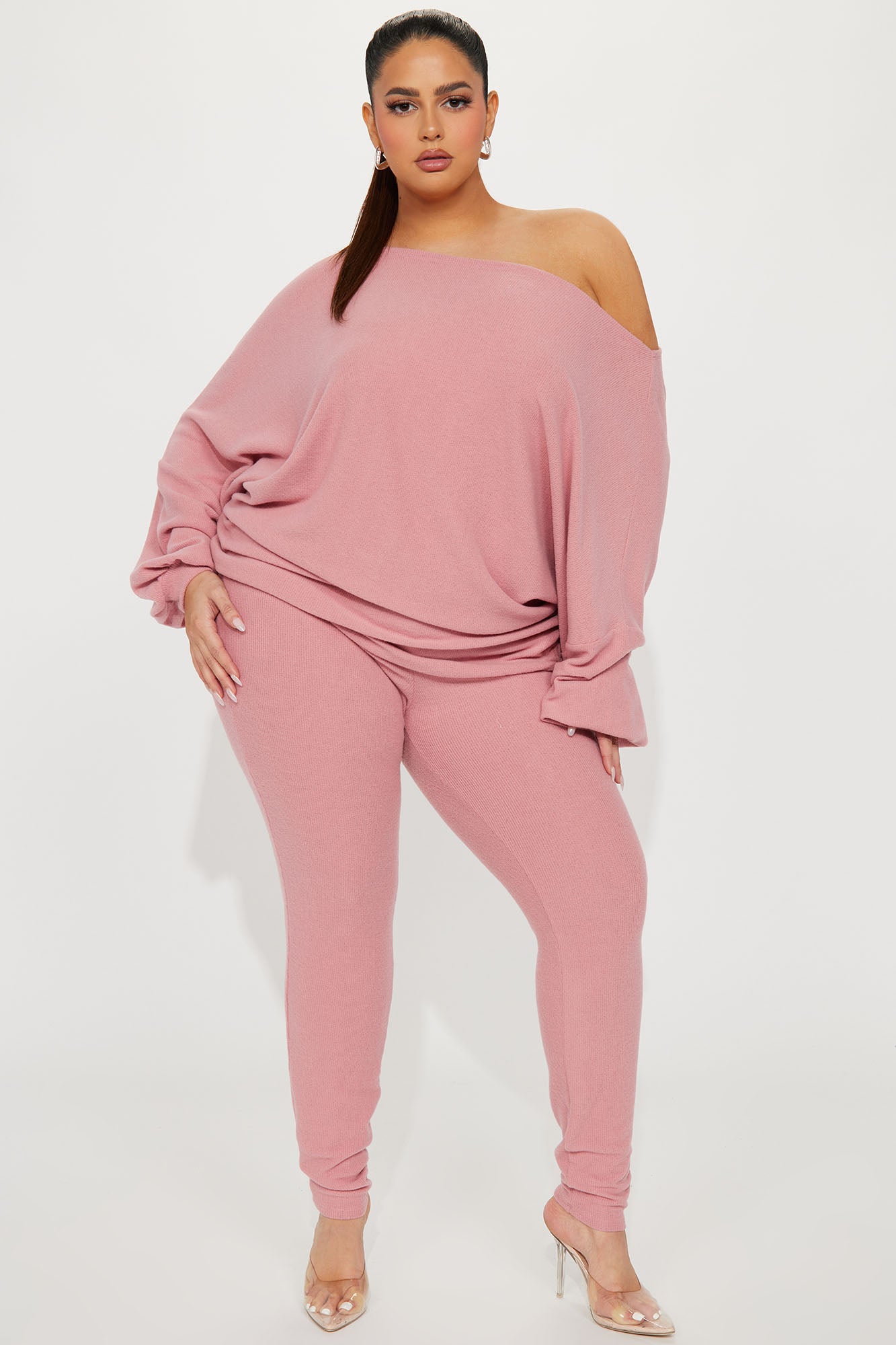 Comfy Mood Legging Set - Mauve