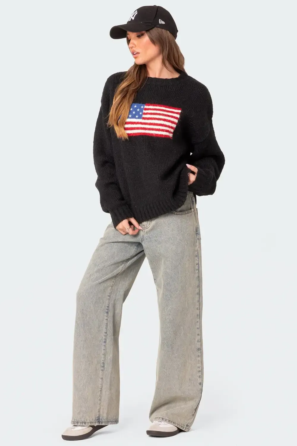 USA Oversized Chunky Knit Sweater