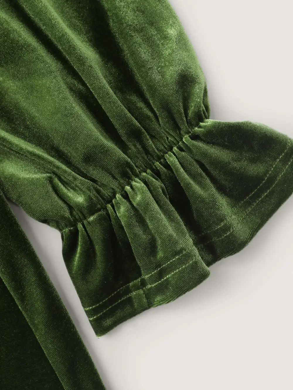 Velvet Triangular Shirred Waist Maxi Dress