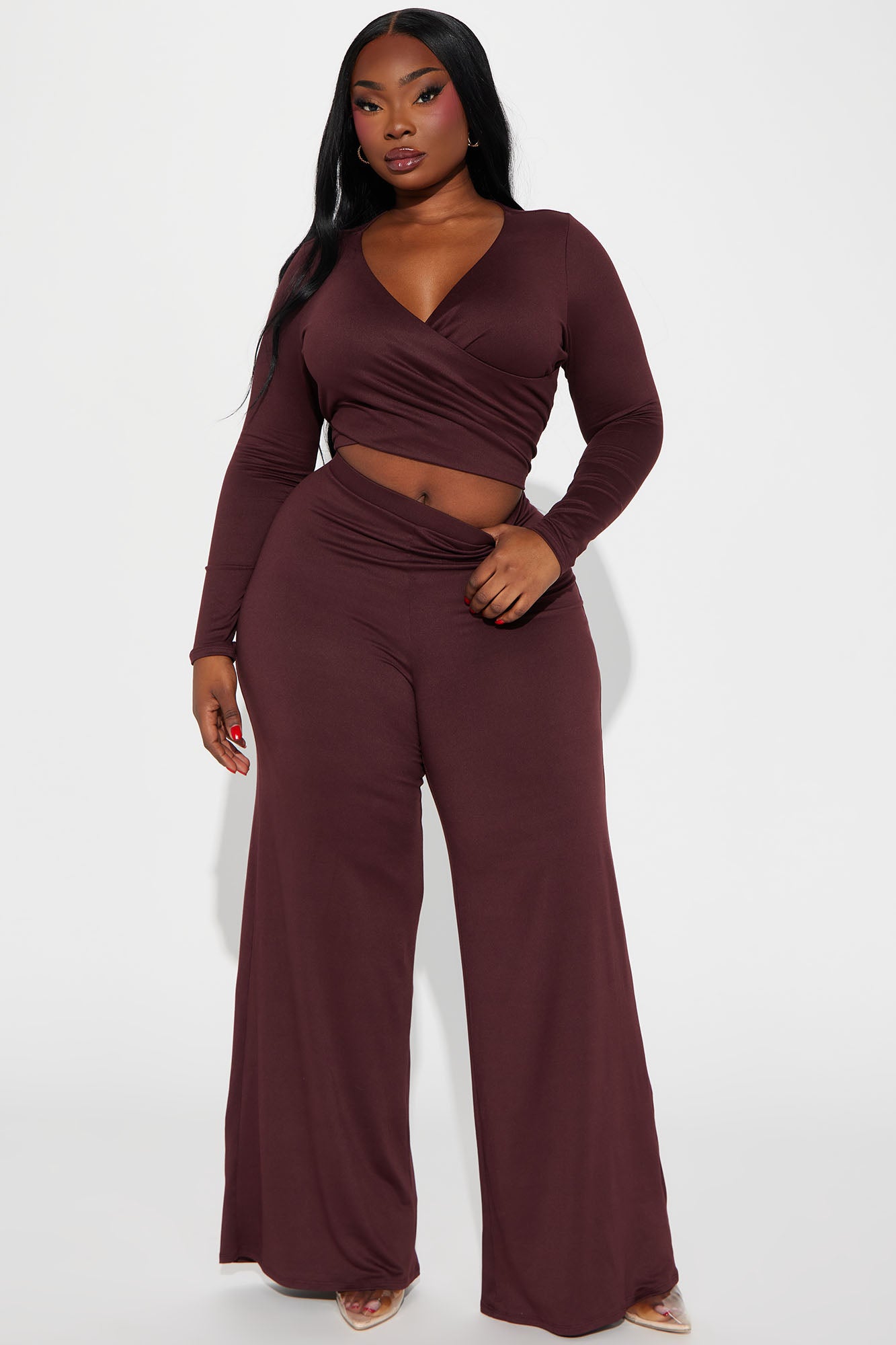 Simple Rules Pant Set - Brown