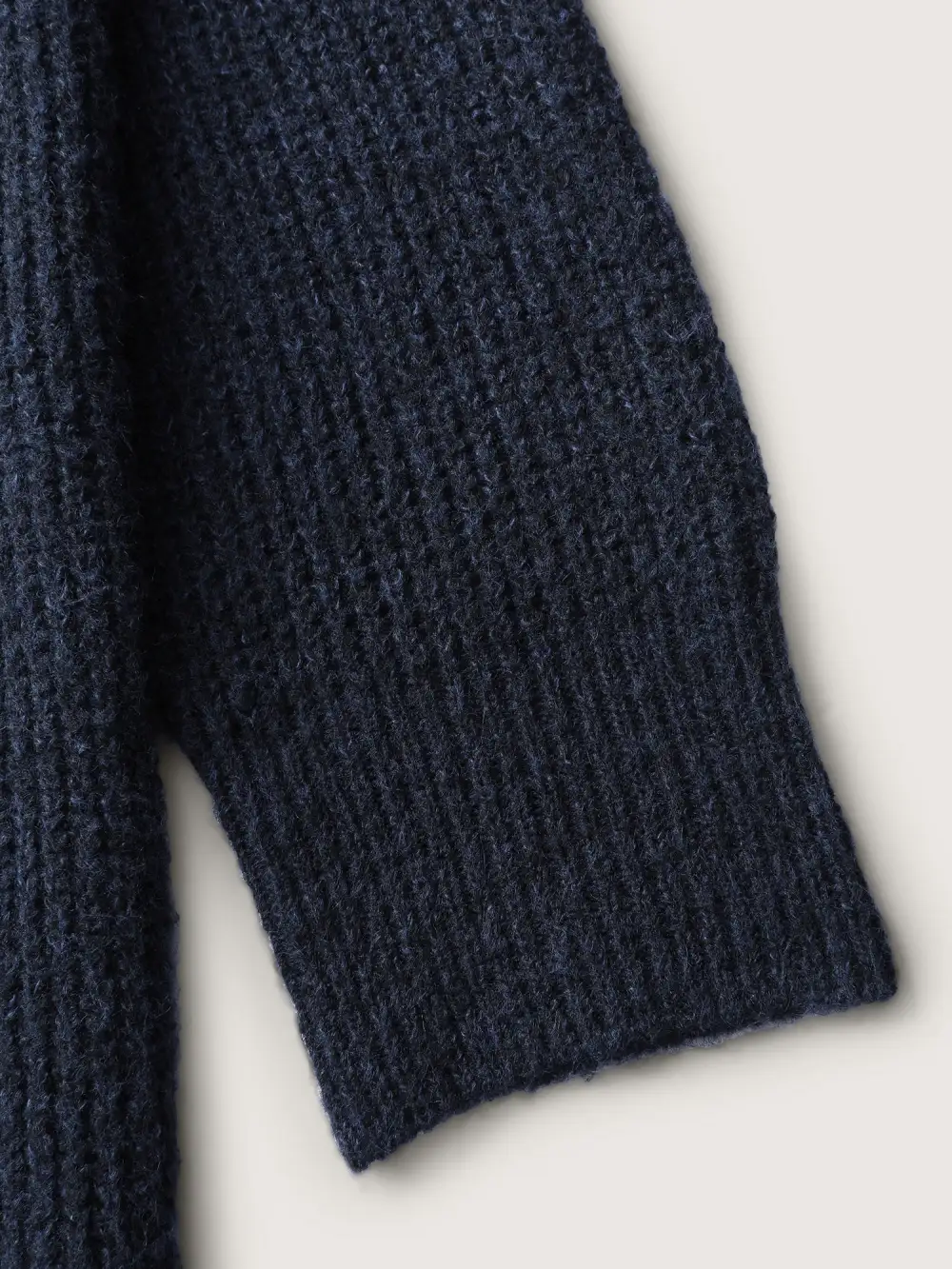 Colorblock Textured Mock Neck Pullover