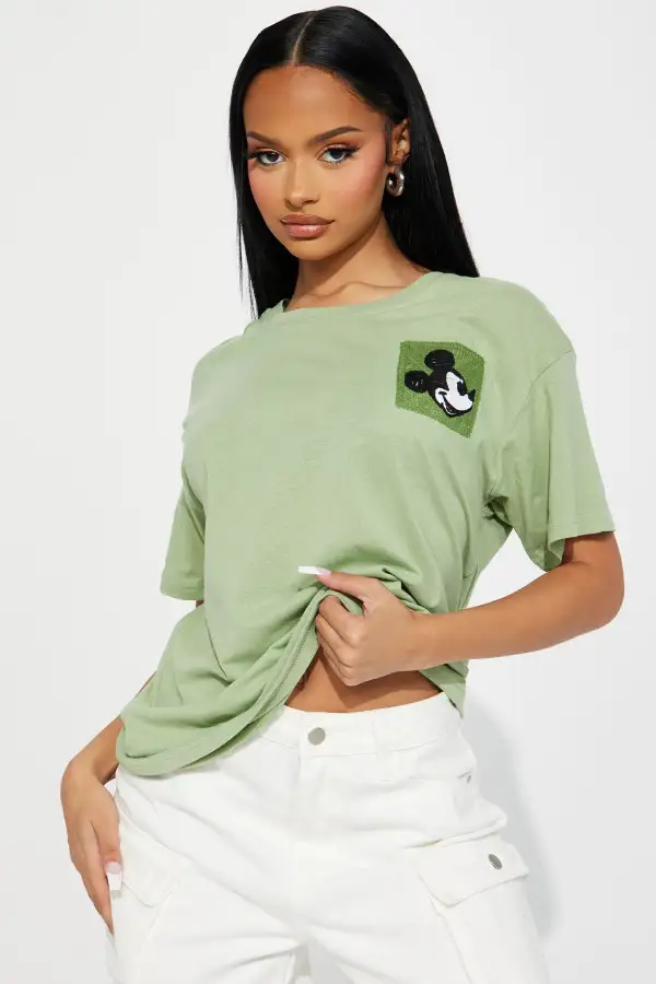 Original Mickey Mouse Graphic Tshirt - Sage