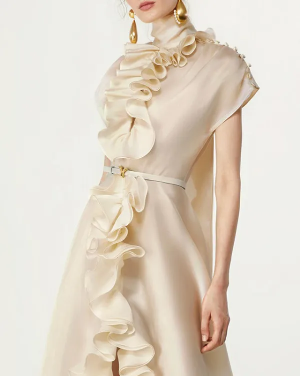 Silk Double Organza Maxi Dress