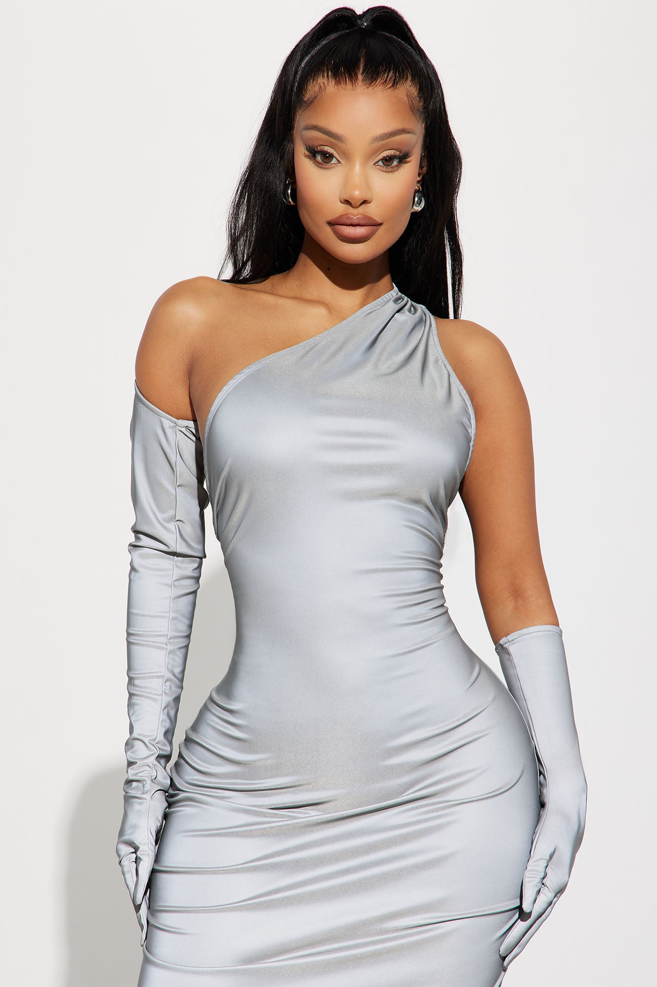 Body Glove Reflective Maxi Dress - Silver
