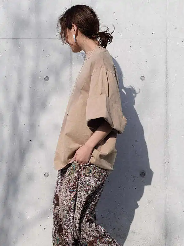 Original Solid Color Casual Flared Sleeve Loose T-Shirts