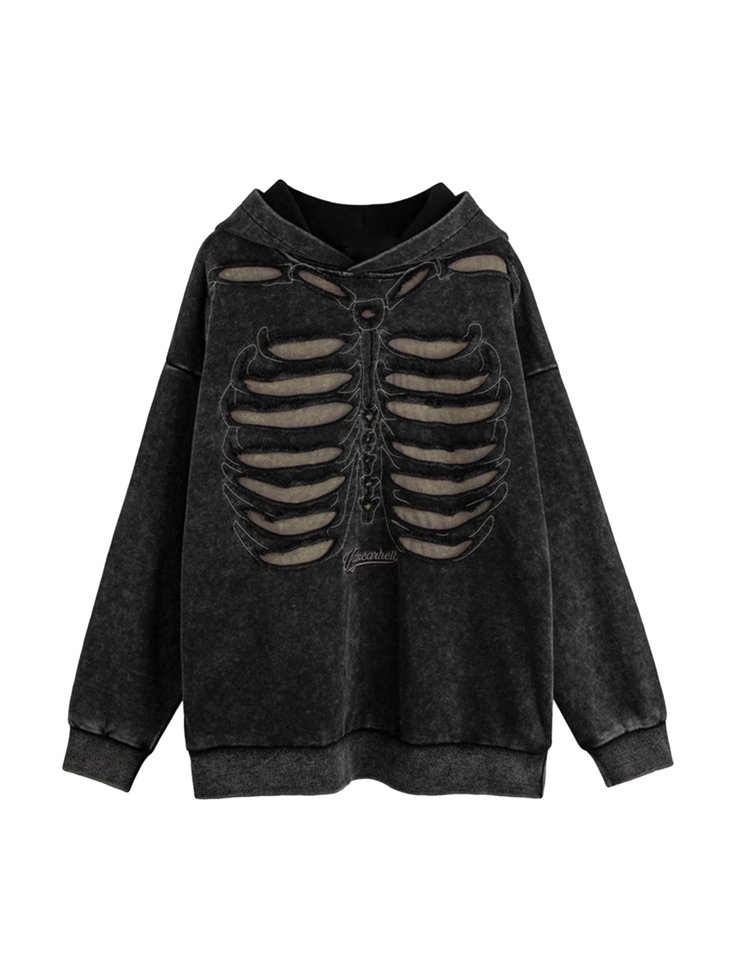 Washed And Aged Hooded Sweatshirt  - 1674