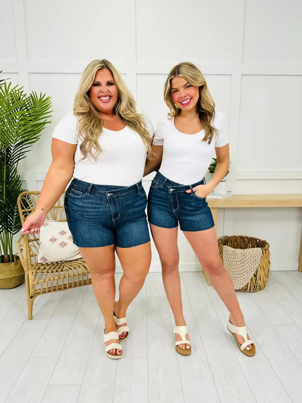 Judy Blue At A Crossroads Criss Cross Shorts